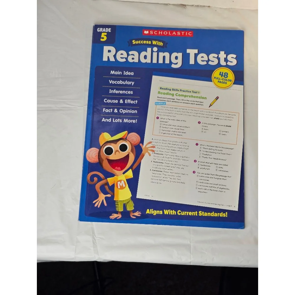 Scholastic Grade 5 Reading, Math, and Finance Books Blue Red One Size